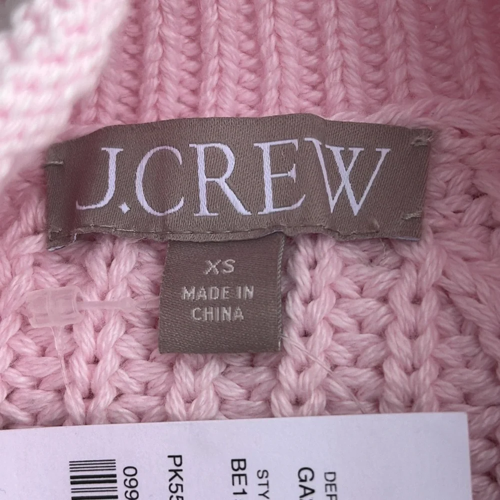 NWT J. Crew bubblegum pink cozy relaxed fit sweater size XS